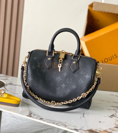 LOUIS VUITTON LV SPEEDY BANDOULIERE 25 HARDWARE BLACK SIZE 25×18×13CM