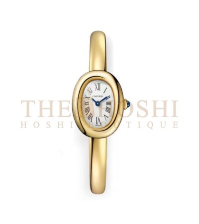 CARTIER WOMEN'S QUARTZ WATCH BAIGNOIRE WHITE DIAL SIZE16  GOLDEN MASTER QUALITY